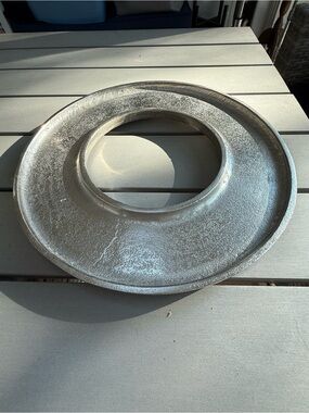Barclay Butera Silver Textured Metal Centerpiece Ring